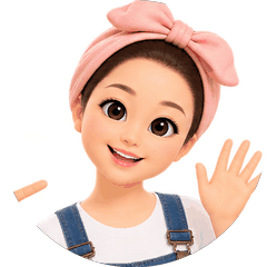 手を振る藤田えみの3Dキャラクター